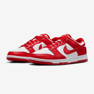 Dunk Low "White and University Red"