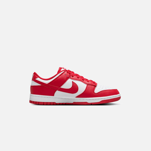 Alternative view of Dunk Low "White and University Red"