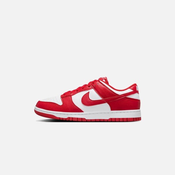 Dunk Low "White and University Red"