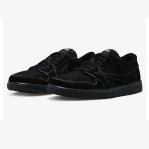Alternative view of Air J1 Low OG SP "Black Phantom"