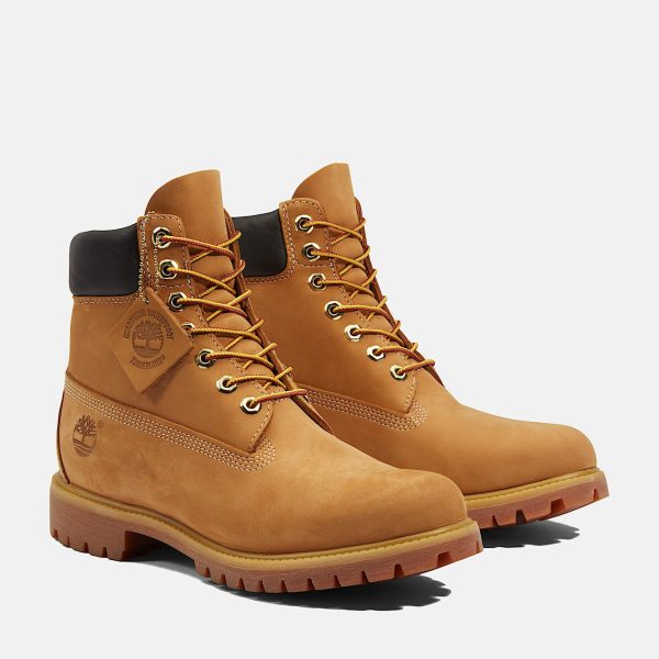 Yellow Genuine Leather Timberland Boots