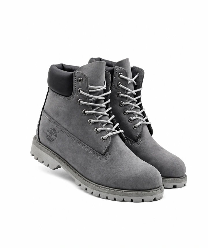 Grey Genuine Leather Timberland Boots