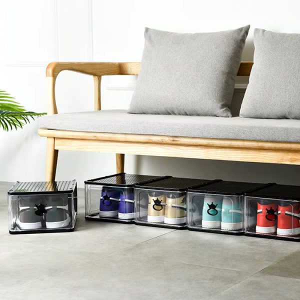 Alternative view of Black Magnetic Shoe Storage Box