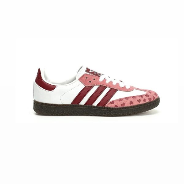Alternative view of Samba x Comme Des Garçons Play - “Heart Print” White/Red