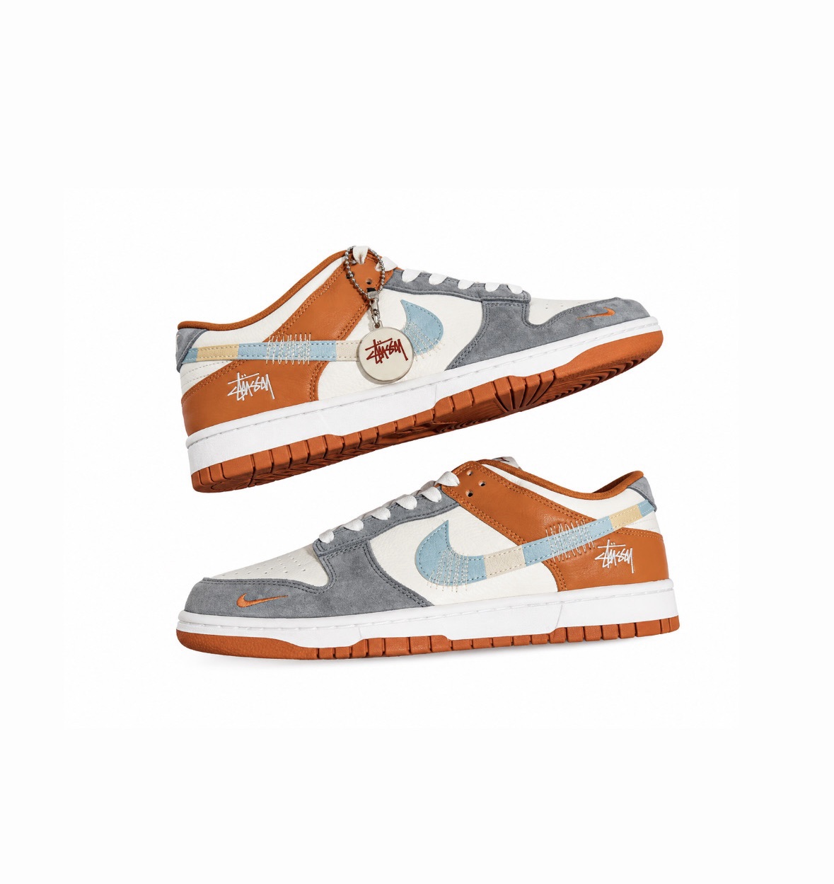 SB Dunk Low x Stussy “Grey Orange” - Image 3