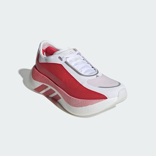 Alternative view of Hyperboost Edge Running Shoes - Cloud White/Pure Ruby