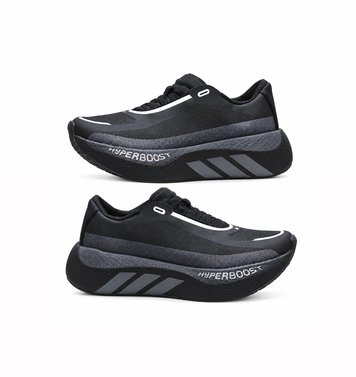 Hyperboost Edge Running Shoes - Core Black/Carbon - Image 2