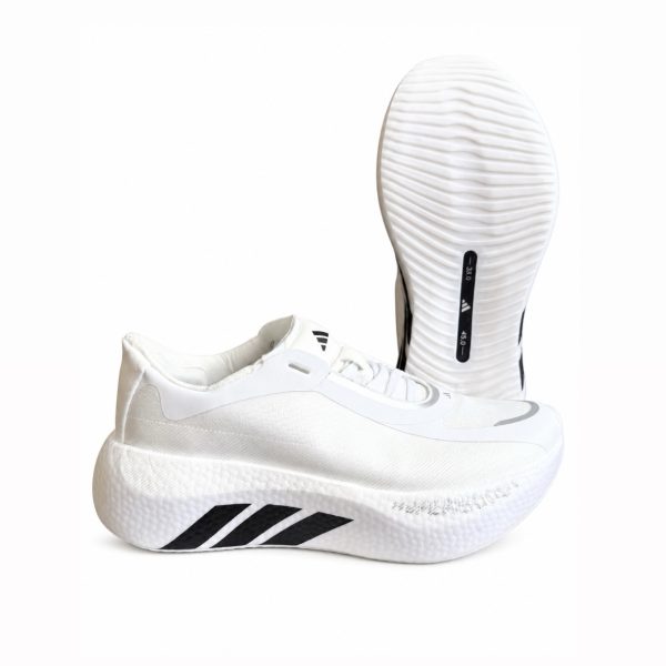 Alternative view of Hyperboost Edge Running Shoes - White/White/Metallic