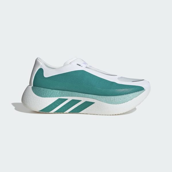 Hyperboost Edge Running Shoes - Cloud White/Equipment Green/Zero Metallic
