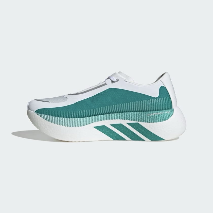 Hyperboost Edge Running Shoes - Cloud White/Equipment Green/Zero Metallic - Image 2